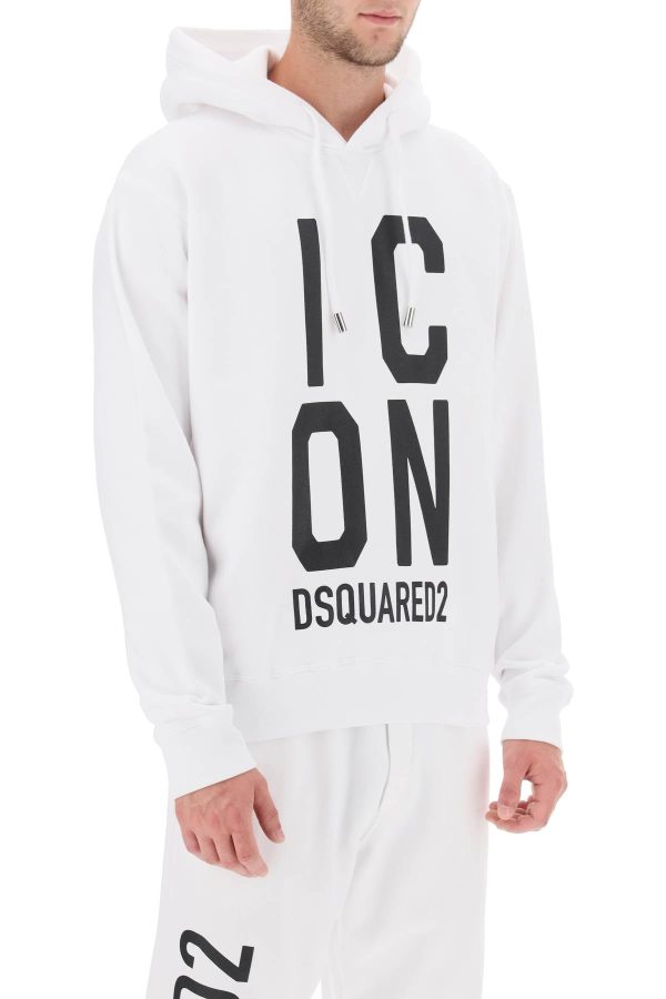 Dsquared2 'icon squared' cool fit hoodie with logo print S79GU0108